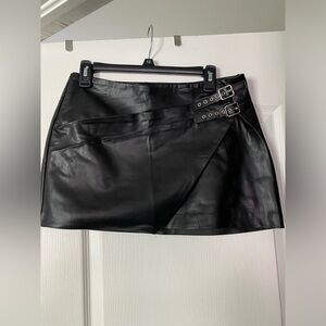 Zara black pleather skirt medium
